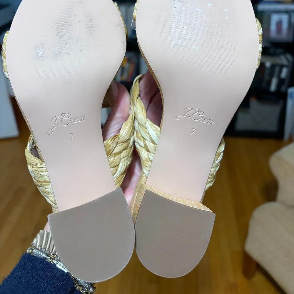 J. Crew Lucie woven braided-strap sandals - Size 7 - New Condition - Picture 5 of 5